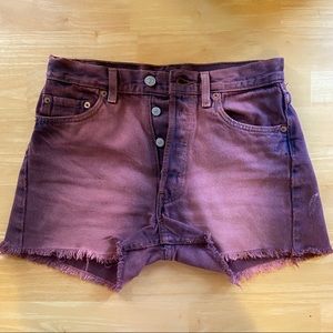 Levis High Waisted VTG Button fly Denim Shorts